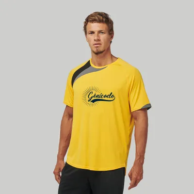 T-shirt sport personnalisé manches courtes unisexe