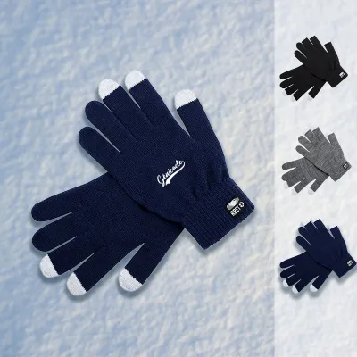 Gants polyester recyclé personnalisables pour écrans tactiles