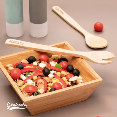 Set de 2 couverts à salade en bambou