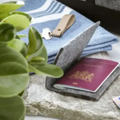 Protège-passeport en feutre RPET