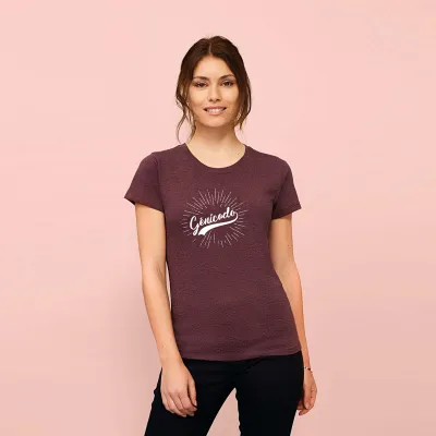 T-shirt femme col rond ajusté