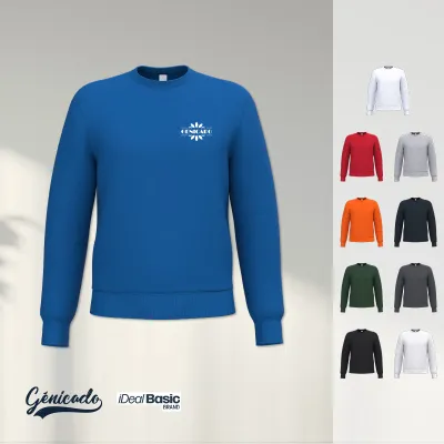 Sweat-shirt col rond polycoton unisexe