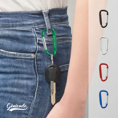 Porte-clé mousqueton en aluminium