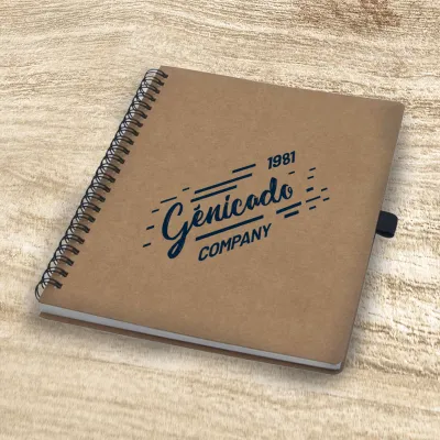 Carnet A5 personnalisé à spirale papier de pierre
