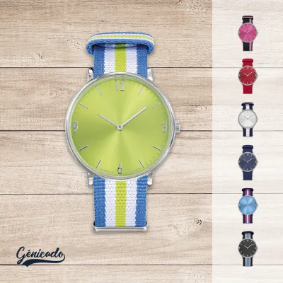 Montre avec boitier brillant made in France