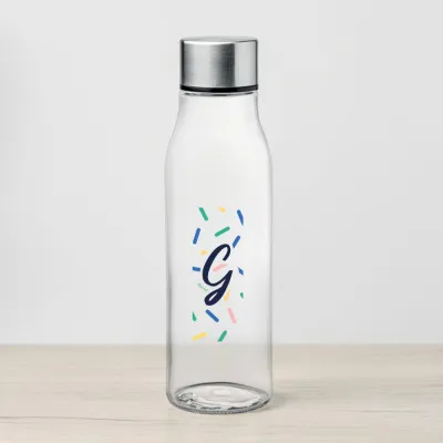 Bouteille en verre 500 ml couvercle acier inox