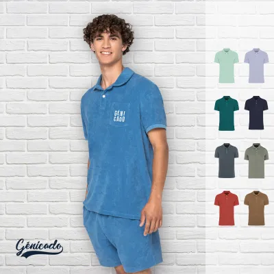 Polo en éponge coton bio homme
