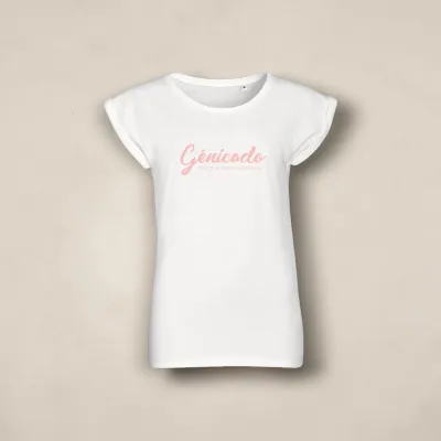 T-shirt femme avec revers bas de manches