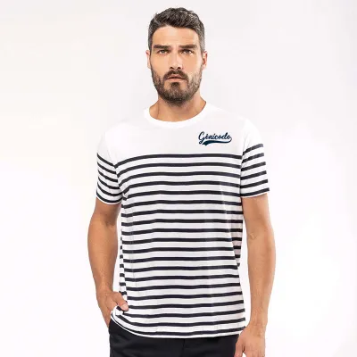 T-shirt marinière homme 100% coton bio