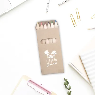 Set de 6 crayons de couleur pas cher