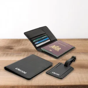 Porte-passeport et set étiquette bagage