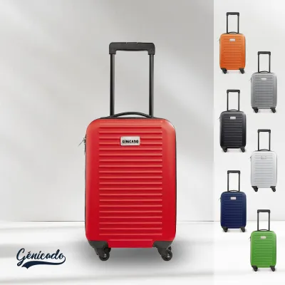 Valise cabine avec plaque en métal
