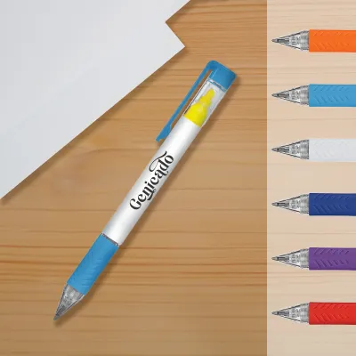Stylo surligneur avec grip coloré