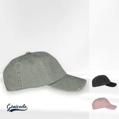 Casquette effet déchiré unisexe 6 panneaux
