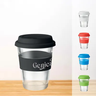 Mug avec couvercle et poignée silicone 350ml