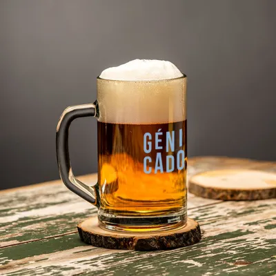 Grand bock de bière transparent 490 ml