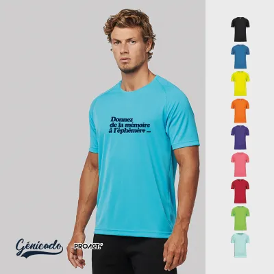 T-shirt sport manches courtes 100% polyester