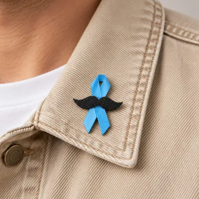 Pin's ruban bleu Movember