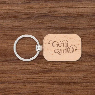 Porte-clés rectangulaire bois