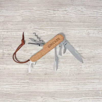 Couteau multi-outils acier inoxydable et liège