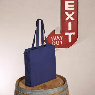 Tote bag zippé avec soufflet