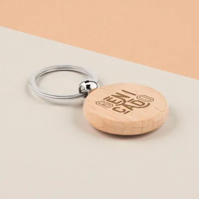 Porte-clés sobre rond en bois