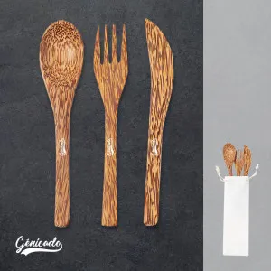 Set de couverts en noix de coco