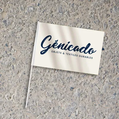 Drapeau En Polyester (15X10Cm) promotionnel