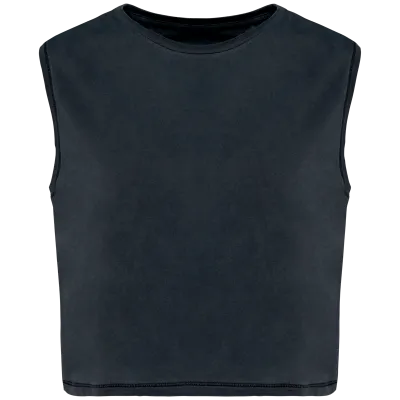 T-shirt écoresponsable  crop sans manche femme