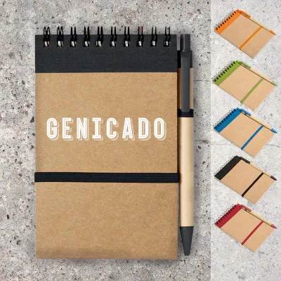 Carnet personnalisé à spirale A6 100% recyclé 70 pages