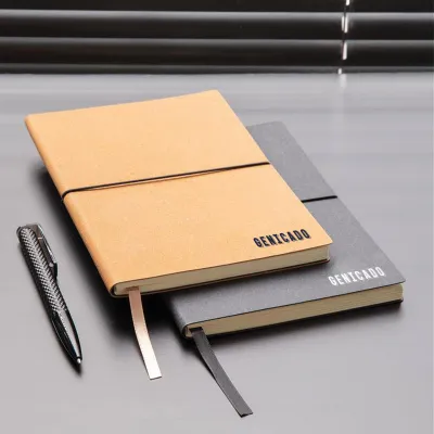 Carnet A5 en cuir recyclé 80 feuilles