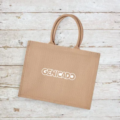 Sac en jute avec anses coton renforcé