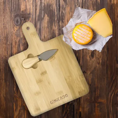 Plateau à fromage forme carrée en bambou