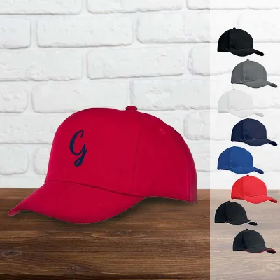 Casquette 6 panneaux coton épais brossé