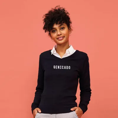 Pull col V pour femme