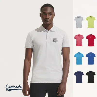 Polo homme sport respirant 180g/m²