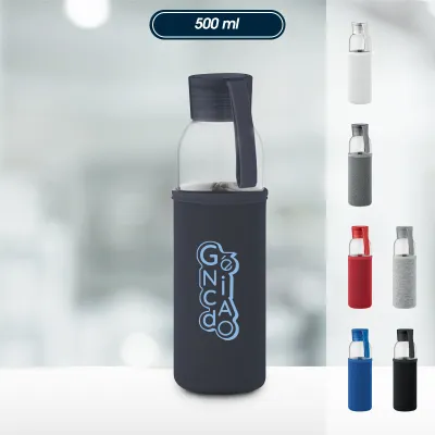 Bouteille d'eau en verre recyclé 500 ml