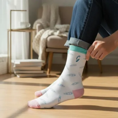 Chaussettes en coton jacquard