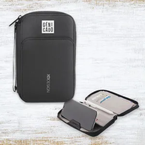 Etui passeport polyester anti RFID