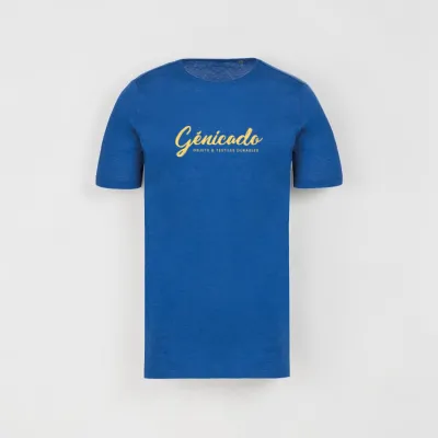 T-shirt bio col à bords francs manches courtes