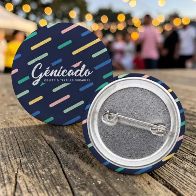 Petit badge rond 58mm en RPET