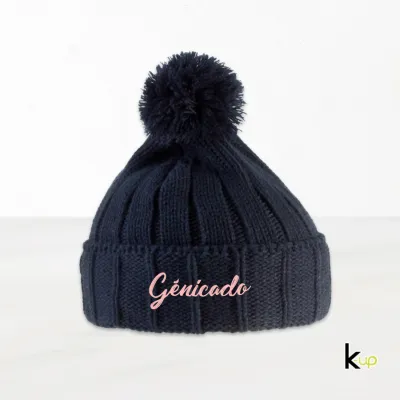 Bonnet publicitaire avec pompon