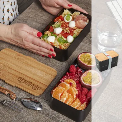 Bento avec couvercle en bambou