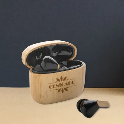 Écouteurs en plastique recyclé RCS et bambou