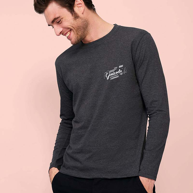 T-shirt homme manches longues OEKO TEX VEGAN