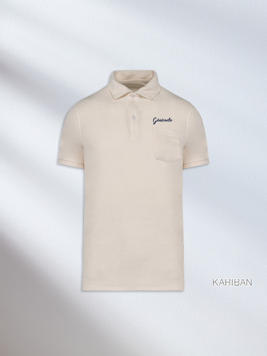 Polo personnalisé en éponge coton bio homme