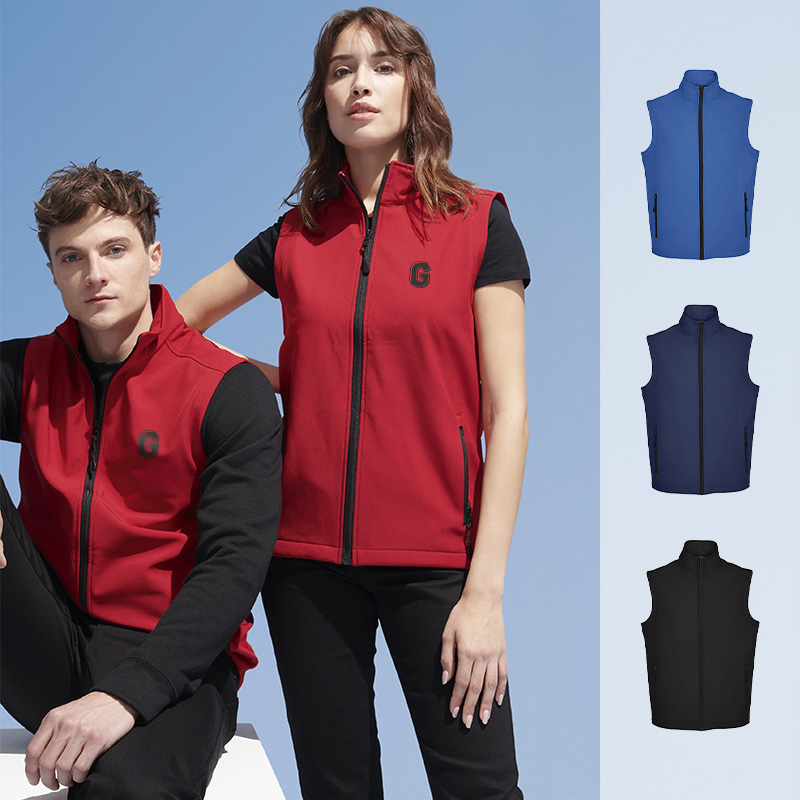 Veste softshell sans manche 4 coloris