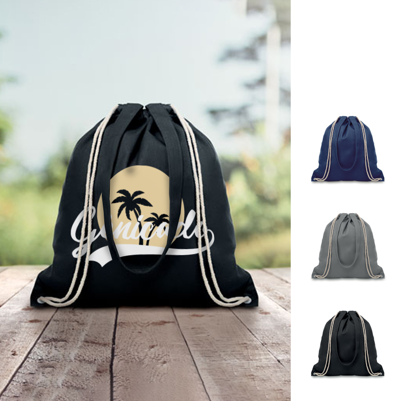 Sac à cordon en coton 220 gr/m2
