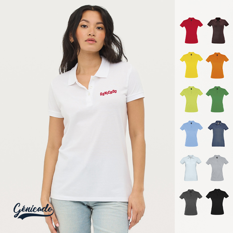 Polo femme coupe cintrée coton ringspun