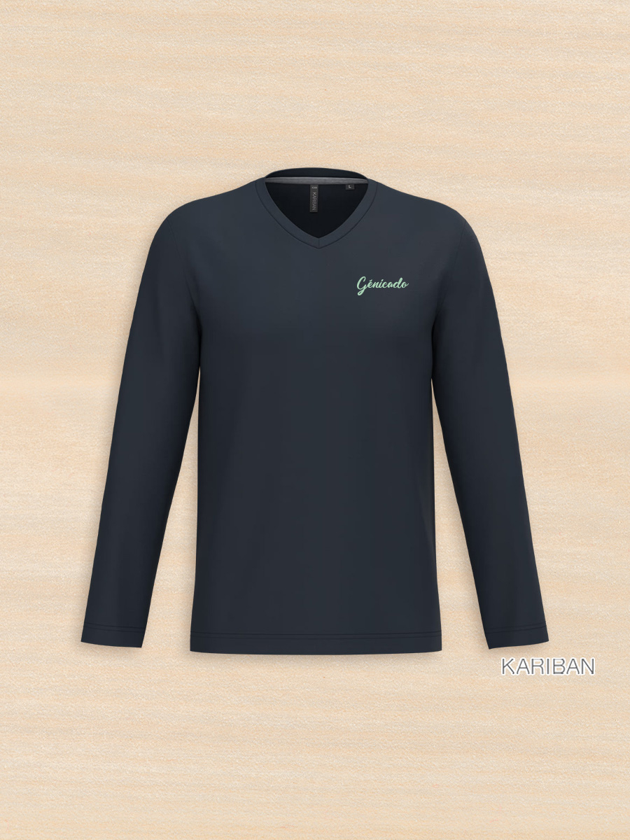 T-shirt manches longues col V